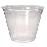 Fabrikal KC9OF 9 oz. Clear Squat PET Plastic Cup - 1000 per Case