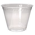 Fabrikal KC9OF 9 oz. Clear Squat PET Plastic Cup - 1000 per Case