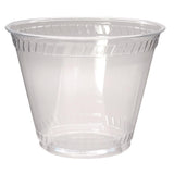 Fabrikal KC9OF 9 oz. Clear Squat PET Plastic Cup - 1000 per Case