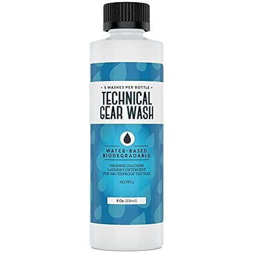 [5 Loads] Technical Gear Wash Performance Detergent for Renewed Clothing Appearance - Concentrated & Safe Jacket Detergent to Maintain DWR Gear