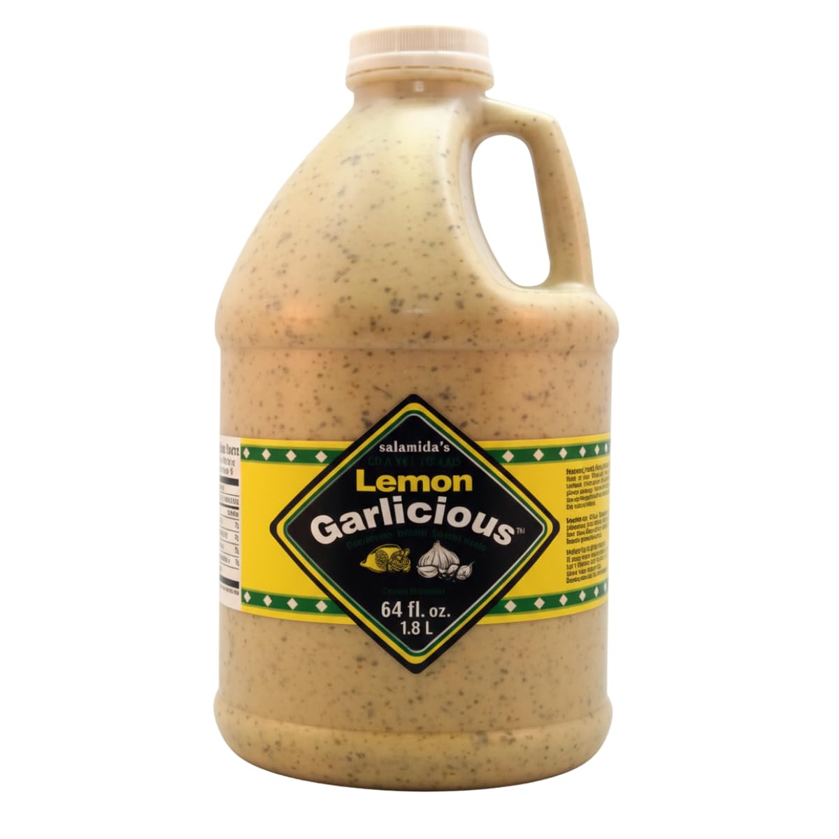Salamida New York State Fair Lemon Garlicious Marinade, 64oz | All-Natural, Gluten-Free, Citrus & Garlic Infused Sauce for Fish, Poultry, Pork & More
