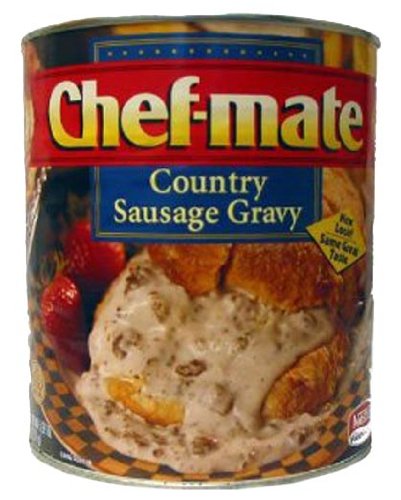 Chef-mate Country Sausage Gravy, Breakfast Sausage, Biscuits and Gravy, 6 lb 9 oz (#10 Can Bulk)