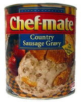 Chef-mate Country Sausage Gravy, Breakfast Sausage, Biscuits and Gravy, 6 lb 9 oz (#10 Can Bulk)