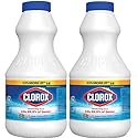 Clorox Regular Disinfecting Bleach Cleaner, 2 Pack Concentrated Liquid Bleach, Removes Mold, Mildew and Stains, Whitens, for Multi Purpose Cleaning