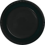 Creative Converting Touch of Color 20 Count Plastic Banquet Plates, Black Velvet, one size