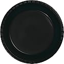 Creative Converting Touch of Color 20 Count Plastic Banquet Plates, Black Velvet, one size