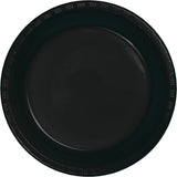 Creative Converting Touch of Color 20 Count Plastic Banquet Plates, Black Velvet, one size