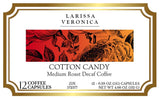 Cotton Candy Medium Roast Decaf Coffee (Single Serve K-Cup Pods) (Gourmet, Naturally Flavored, Whole Coffee Beans) (12 pods, ZIN: 572377)