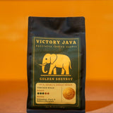 Golden Shevroy Single-Origin Whole Bean Coffee, Indian, Medium-Dark Roast, 12 oz Bag, 100% Arabica, Specialty-Grade