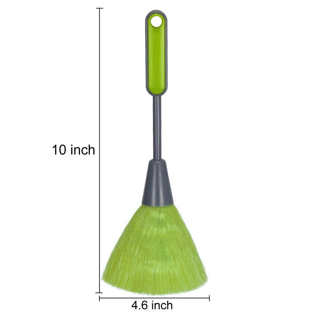 WOVTE 3 Pack Fluffy Microfiber Delicate Kitchen Duster Laptop Keyboard Brush Computer Screen Cleaner Tool Mini Dusting Wand (Blue, Green, Pink)