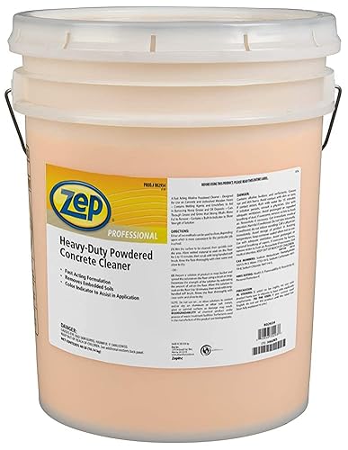 Zep Professional Heavy-Duty Powdered Concrete Cleaner, 40Lb. Bucket, Biodegradable, Dissolves Quickly and Removes Tough, Embedded Soils (R02934)