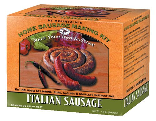 Hi Mountain Seasonings ? ITALIAN Sausage Making Kit ? Includes Sausage Seasoning, Cure, Natural Hog Casings, and Simple-to-Follow Directions ? Creates