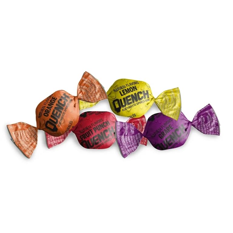 Mueller Quench Chewing Gum Variety Box, 25 pieces (Lemon, Fruit, Orange and Grape) 17200-1