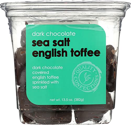 Nassau Candy, Candy Toffee Dark Chocolate Sea Salt, 13.5 Ounce