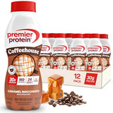 Premier Protein Coffehouse Caramel Macchiato Protein Shake with Caffeine for Energy - 30g Protein, No Added Sugar, 24 Vitamins & Minerals, 11.5 fl oz