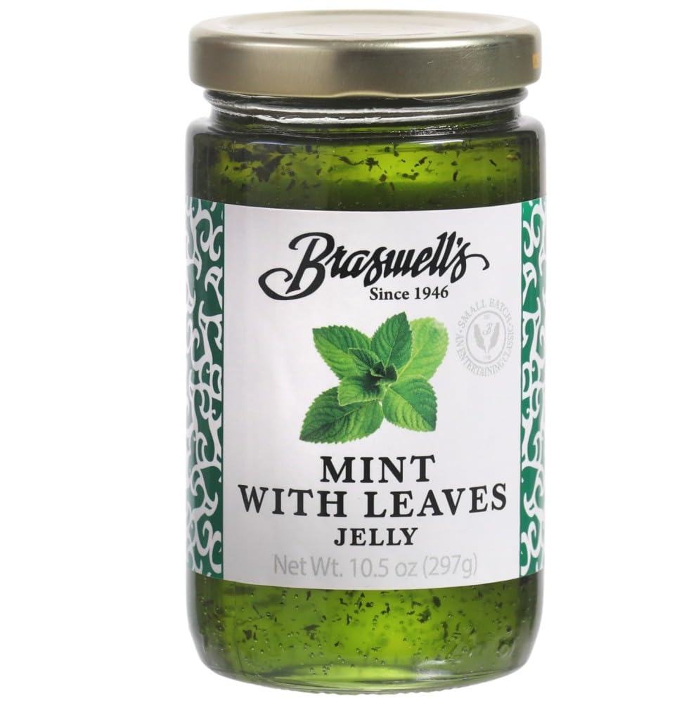 Braswell’s Sweet and Savory Jellies, Jams, and Preserves - Small-Batch, Renowned Specialty, Made in USA, Since 1946 (10.5 Ounce, Mint)