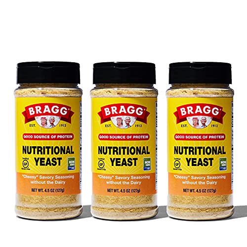 Bragg Nutritional Yeast Seasoning - Vegan, Gluten Free Cheese Flakes - Good Source of Protein & Vitamins - Nutritious Savory Parmesan Cheese