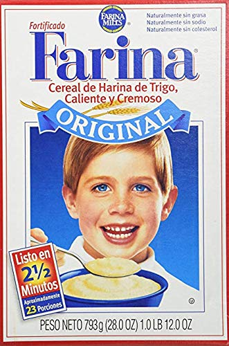 Farina Mills Fortified Farina Creamy Hot Wheat Cereal 28 oz (Packaging May Vary) (Pack of 2)