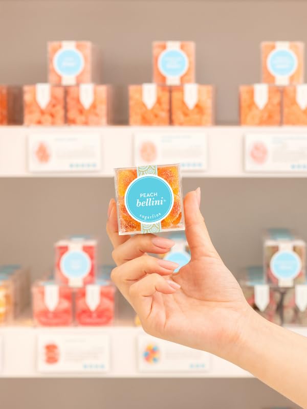 Sugarfina Peach Bellini Large Candy Cube, Gummies, 10.9 oz, 2 Count