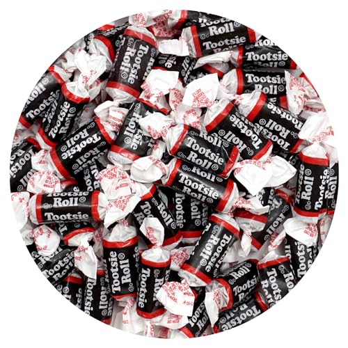 Tootsie Roll Midgees, 1lb Bulk Bag (Approx. 70 Pieces), Mini Chewy Candies, Individually Wrapped Bulk Candy, Chocolate Candies, The Hampton Popcorn