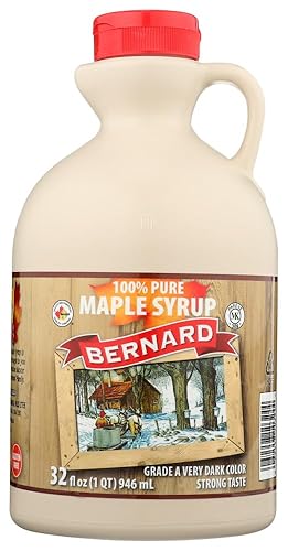 BERNARD - Pure Maple Syrup, Grade A Very Dark, Strong Taste, 3x32oz