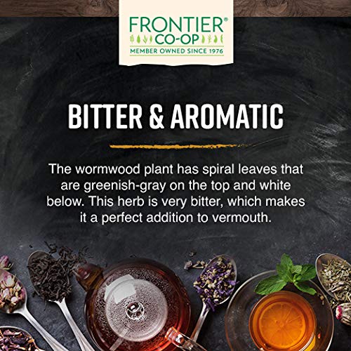 Frontier Co-op Wormwood Herb Bulk Bag, Cut & Sifted, Wormwood Tea and Herbal Uses, Kosher | 16 Ounce (Pack of 1)