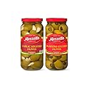 Mezzetta Stuffed Olives (2 Pack) | Garlic Stuffed Olives 10 oz, Jalapeño Stuffed Olives 10 oz
