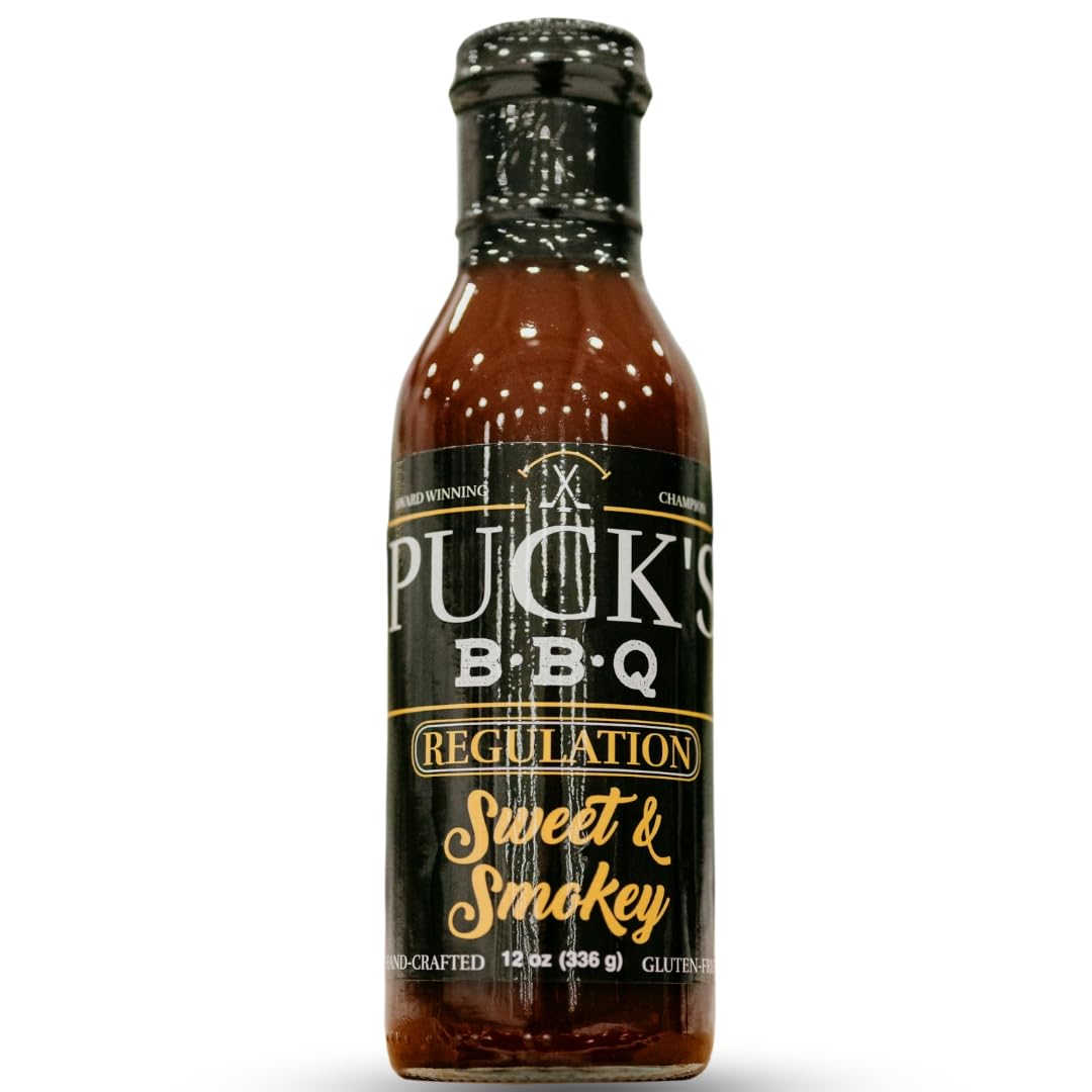 Puck's Regulation Sweet & Smokey BBQ Sauce, 12 oz