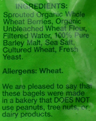 Alvarado Street Bakery Organic Sprouted Wheat Original Bagel, 20 Ounce -- 6 per case.