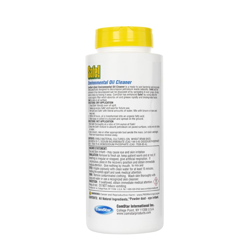 ComStar Safe! Oil Spill Eater,8 Ounces, Powerful Enzymatic Oil Absorber, Petroleum Waste Remover, Eliminates Odors, Fast-Acting Hydrocarbon Breakdown