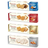 El Almendro Nougat Sheets Almond Turrón Thins, Thin Crunchy Almond Candy, 48 Individually Wrapped Pieces, 4 Assorted Flavors (Coconut & Milk