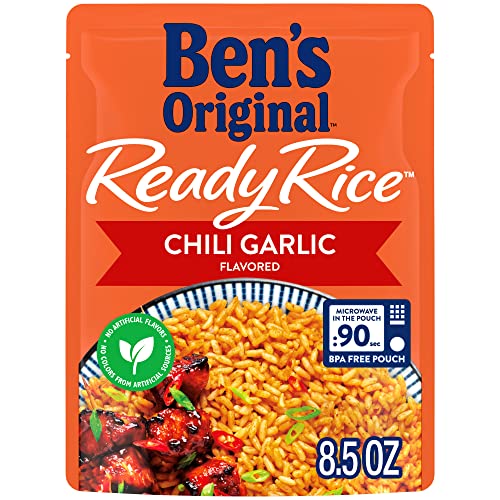 BEN'S ORIGINAL Ready Rice Chili Garlic Flavored Rice, Easy Dinner Side, 8.5 oz Pouch