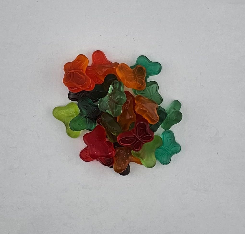 MiMa MiMa Assorted Gummy Candy - Fruity, Chewy Candy in Fun Shapes - Holiday Candy for Christmas Gifts & Stocking Stuffers - Butterflies 1lb