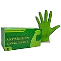 Golden Protective Services Outlet The Green Diesel, Powder Free Green Nitrile Gloves, Ambidextrous, 8 Mil, Diamond Textured, Sizes M-XXL, Sold by Box