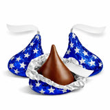 Milk Chocolate Candy Pieces Blue Star Foil Wrapped Bulk Bag - 5 lb (Approx. 500 pieces)