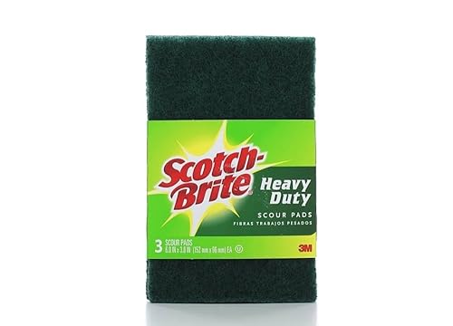 Heavy-Duty Scour Pad, 3.8w x 6"L, Green, 3/Pack