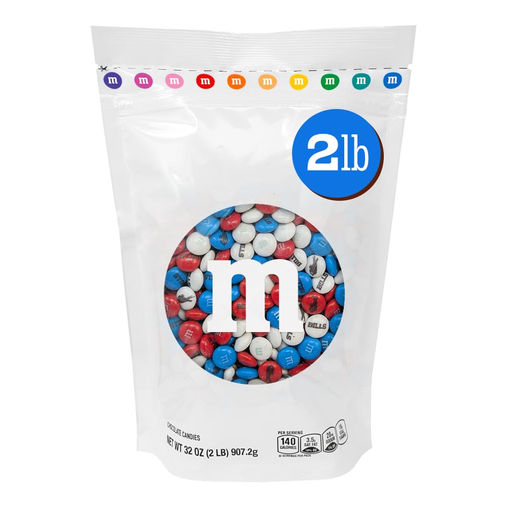 M&M'S NFL Buffalo Bills Milk Chocolate, 2 lb Bulk Bag
