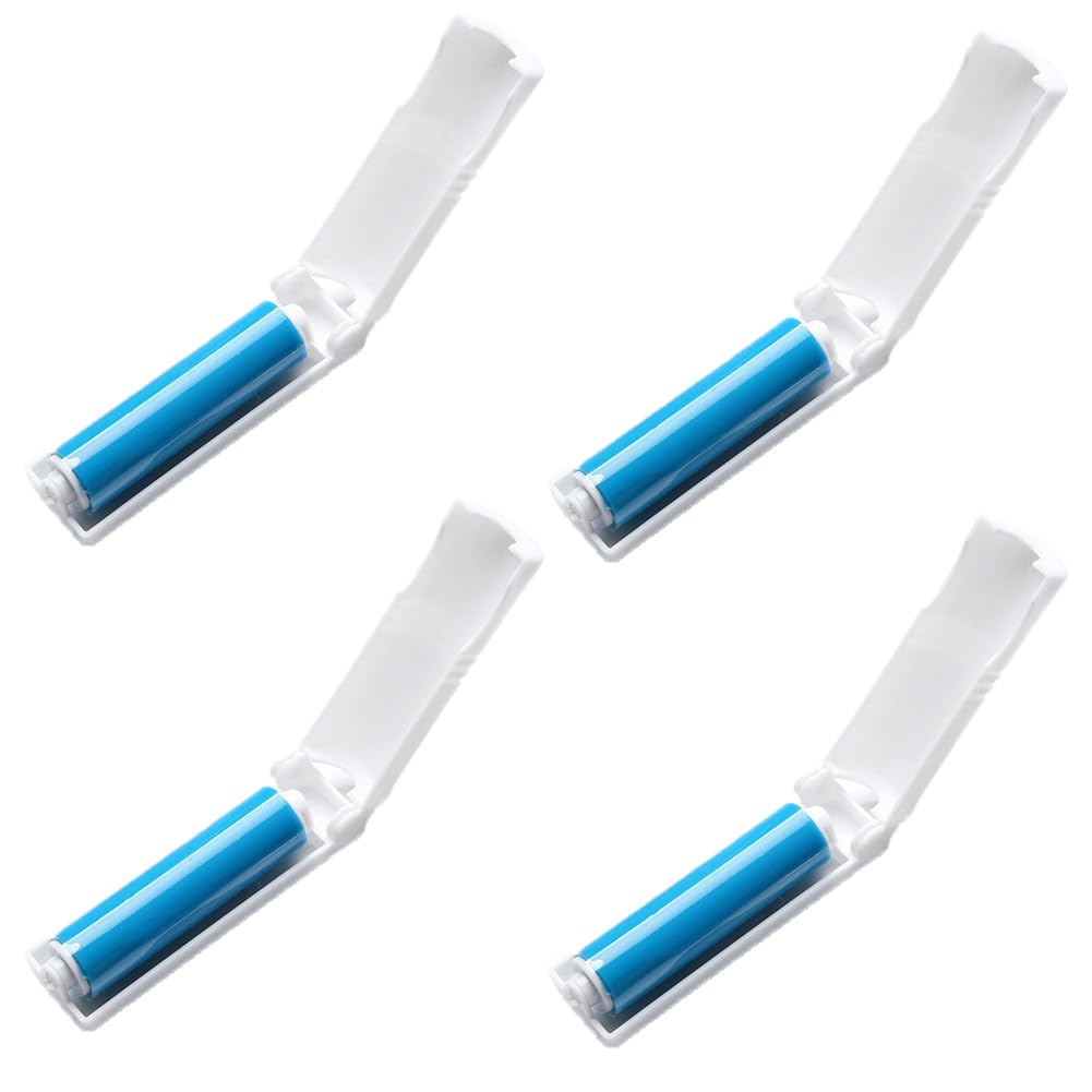 LJJCSFF 4pcs Pet Hair Remover Roller Reusable Sticky Lint Roller for Clothes Reusable Lint Roller for Pet Hair Washable Lint Remover for Clothes