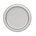 Silver Solid Round Paper Dessert Plates (17cm) 20 Count - Vibrant Paper Plates for Parties and Events, Perfect for Appetizers, Snacks, and Desserts