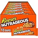 REESE'S NUTRAGEOUS Chocolate, Peanut Butter, Caramel and Peanut Candy Bars, 1.66 oz (18 Count)