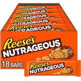 REESE'S NUTRAGEOUS Chocolate, Peanut Butter, Caramel and Peanut Candy Bars, 1.66 oz (18 Count)