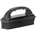 Hi-Tech Rubber Pet Hair Removal Brush with Grip - Reusable Dog & Cat Hair Remover for Car Seats, Upholstery & Carpets - Easy-Clean Rubber Bristles