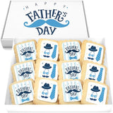 Fathers Day Cookies 12 Pack Party Favors Decorated | INDIVIDUALLY WRAPPED Sugar Cookies | Gift Basket Peanut & Nut Free Bulk