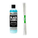 Randy's Black Label Cleaner with 10” Tapered Bristle Pipe Cleaners - All-in-One Cleaning Kit for Glassware, Glasstops, Ceramic, Metal