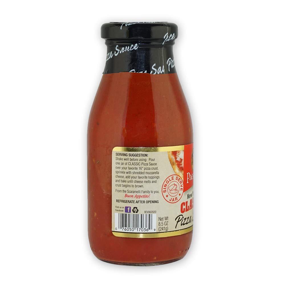 Paesana New York’s Classic Pizza Sauce, Gluten Free, Kosher Certified, 8.5 OZ - Made in The USA (6 Pack)