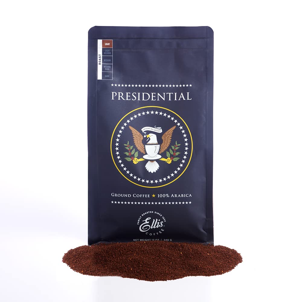 Ellis Coffee - Presidential - Light Roast - Ground Coffee - 12 oz Resealable Bag