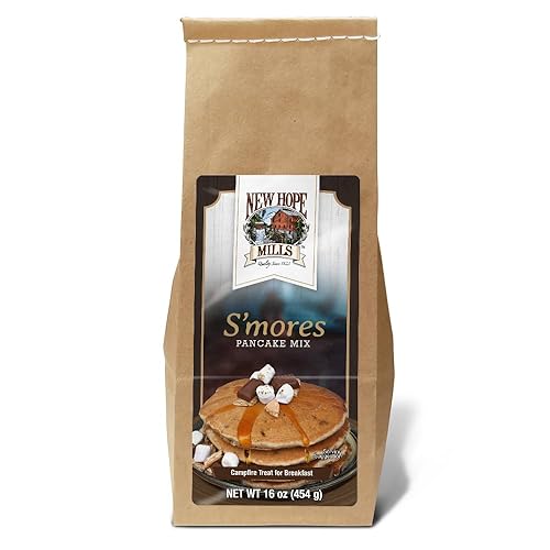 S'mores Pancake Mix by New Hope Mills, A Delicious Campfire Treat for Breakfast! - 16 oz