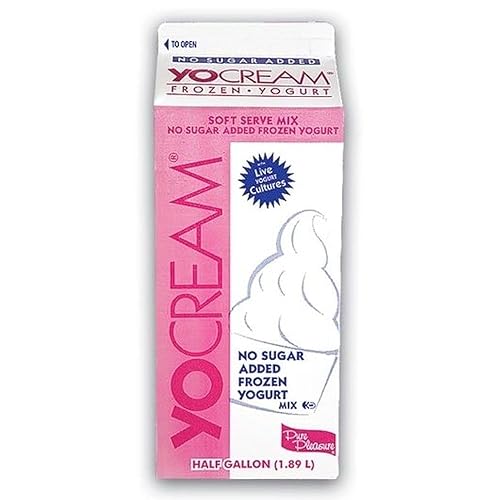 Yocream No Sugar Added Vanilla Fat Free Soft Serve Yogurt Mix, 64 Ounce -- 6 per case.