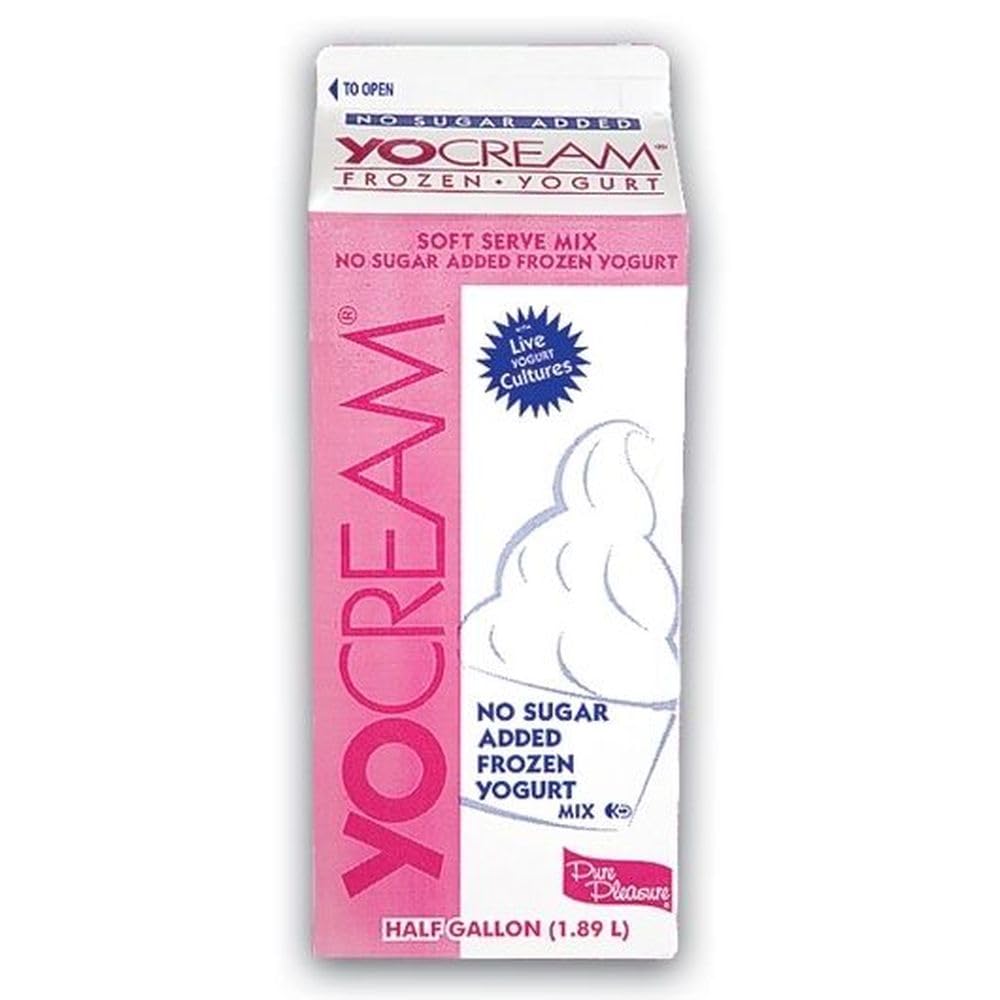 Yocream No Sugar Added Vanilla Fat Free Soft Serve Yogurt Mix, 64 Ounce -- 6 per case.