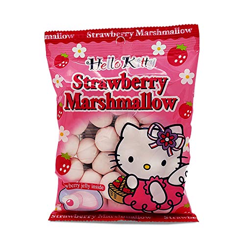 Eiwa Hello Kitty Jelly Marshmallow - Strawberry, Mango, Pineapple - 3-Pack( 3.1-Ounce, Total 9.3) - Japanese Style Marshmallows.